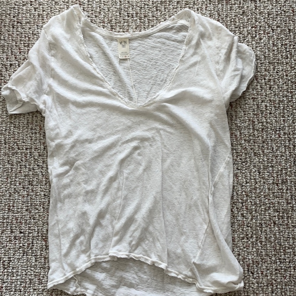 free people white t shirt